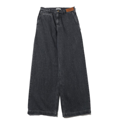 Wide Fade Denim Trousers