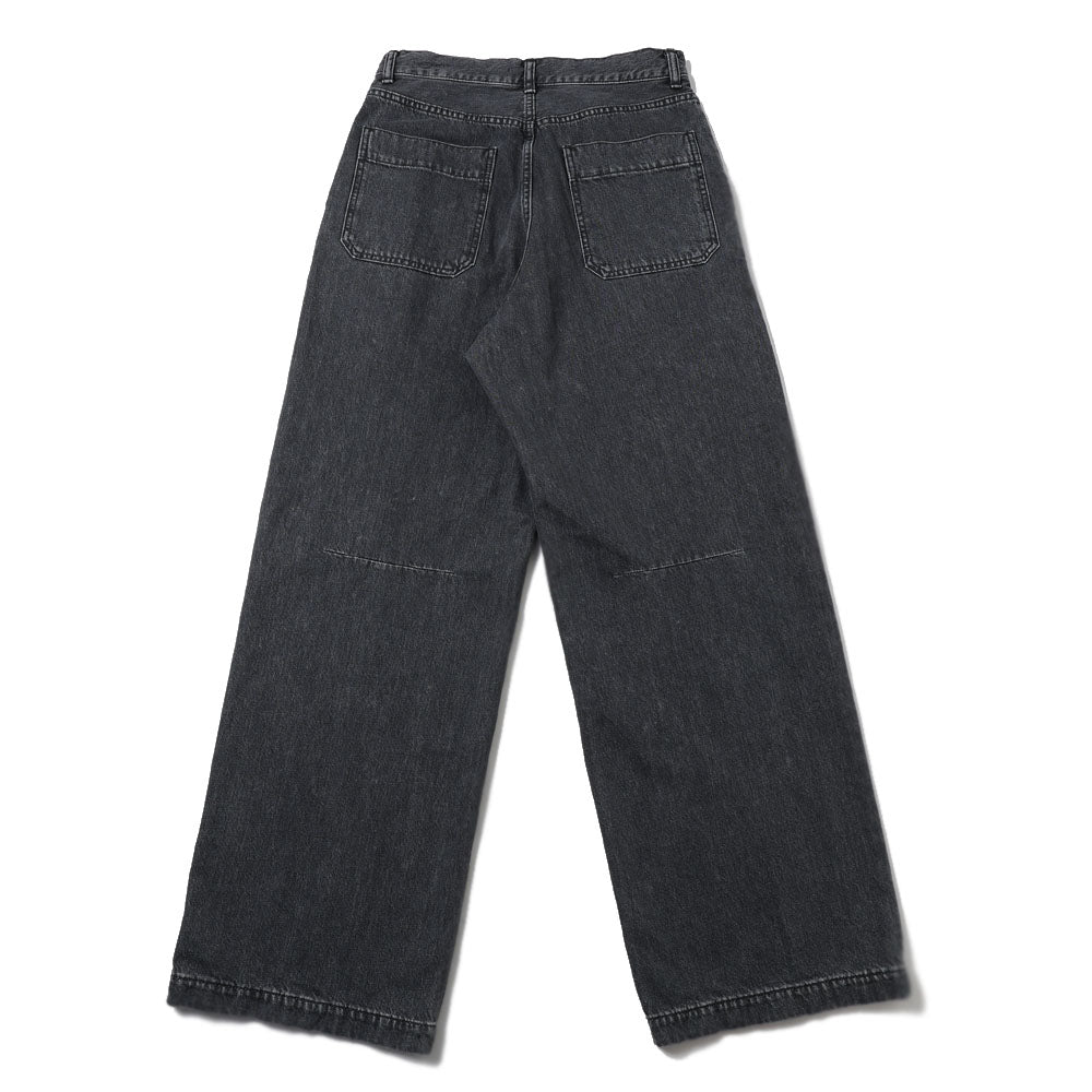 Wide Fade Denim Trousers