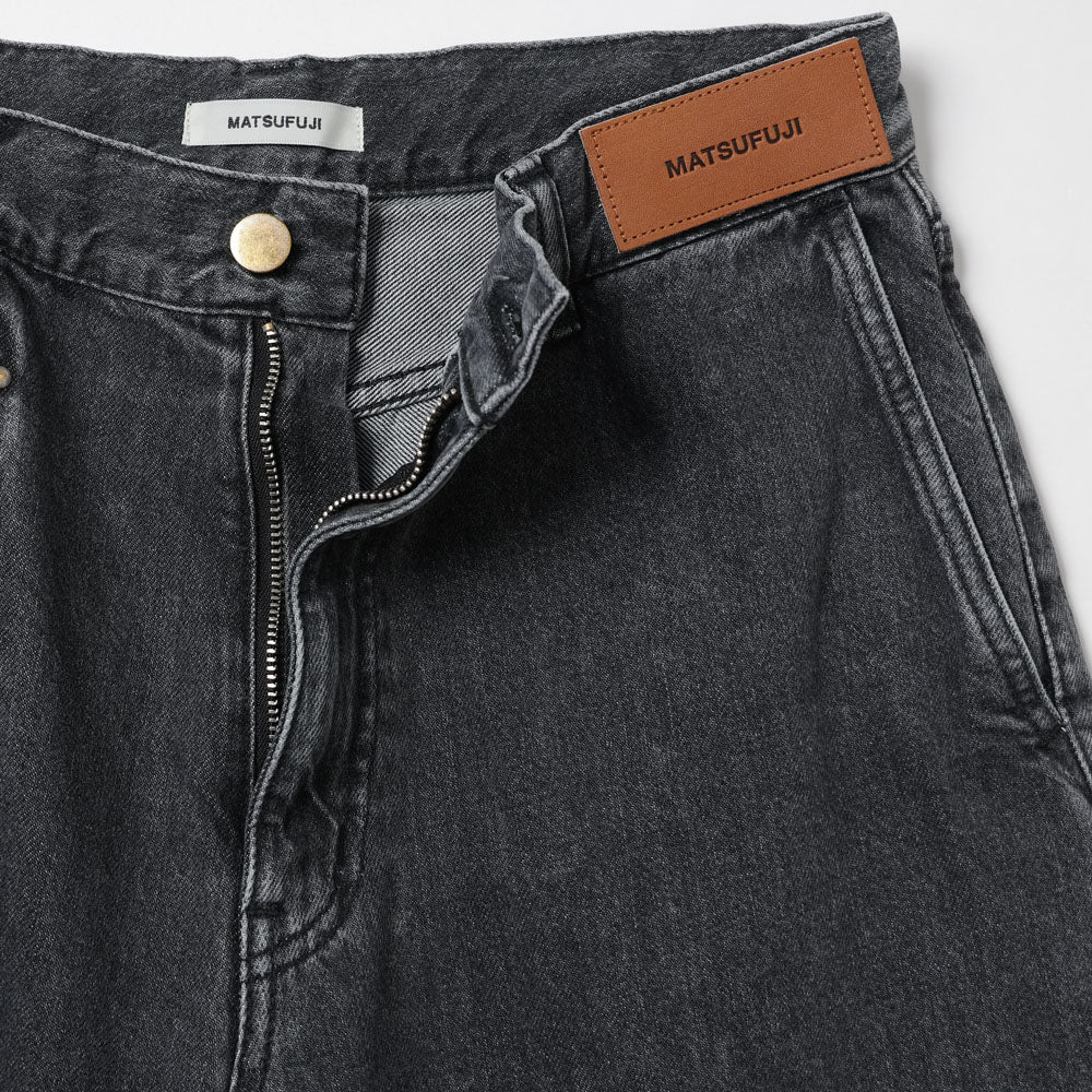 Wide Fade Denim Trousers