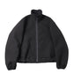 REVERSIBLE STAND NECK BLOUSON - Double Face Fab. Wool &amp; Crush Velour -