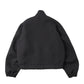 REVERSIBLE STAND NECK BLOUSON - Double Face Fab. Wool &amp; Crush Velour -