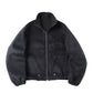 REVERSIBLE STAND NECK BLOUSON - Double Face Fab. Wool &amp; Crush Velour -