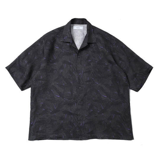 OPEN COLLAR S/S SHIRT LINEN TROPICAL