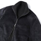 REVERSIBLE STAND NECK BLOUSON - Double Face Fab. Wool &amp; Crush Velour -