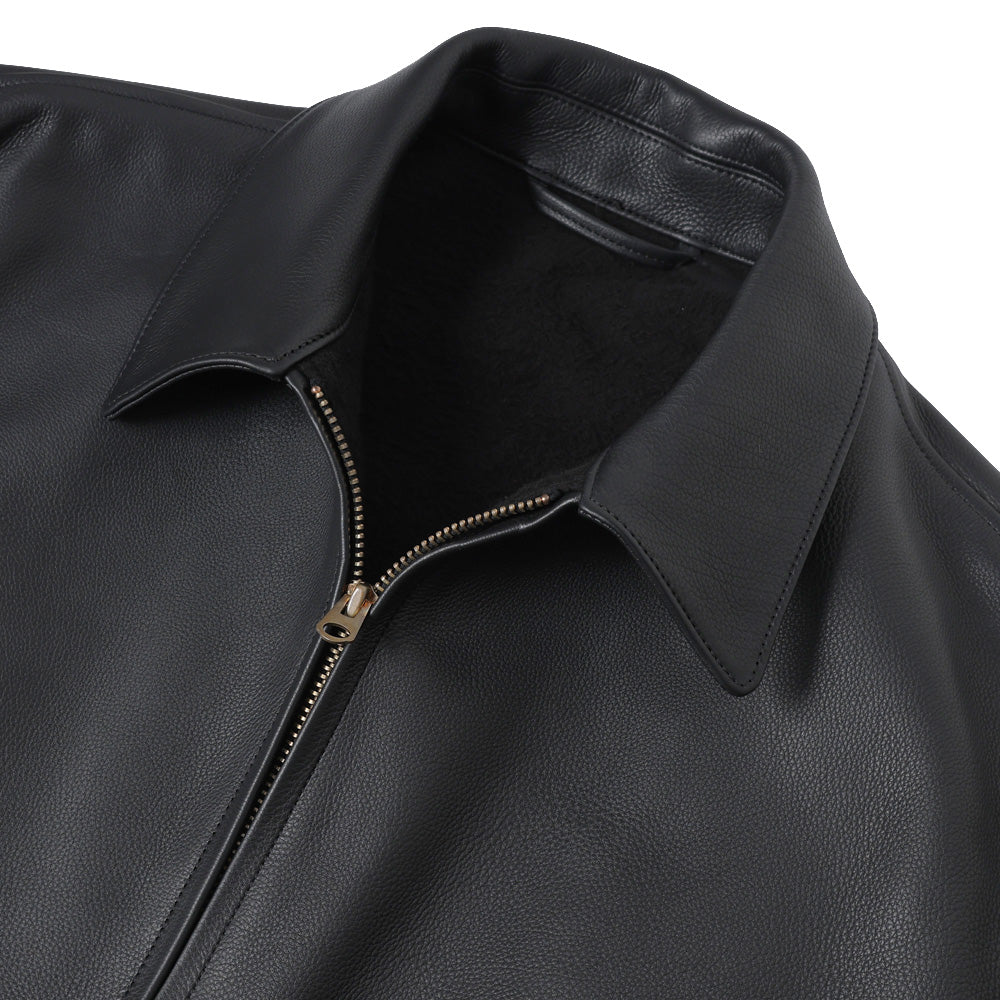 カーフスキン ジップショートジャケット