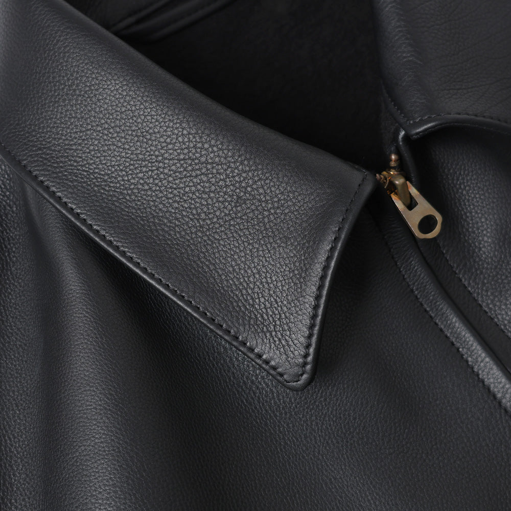 カーフスキン ジップショートジャケット