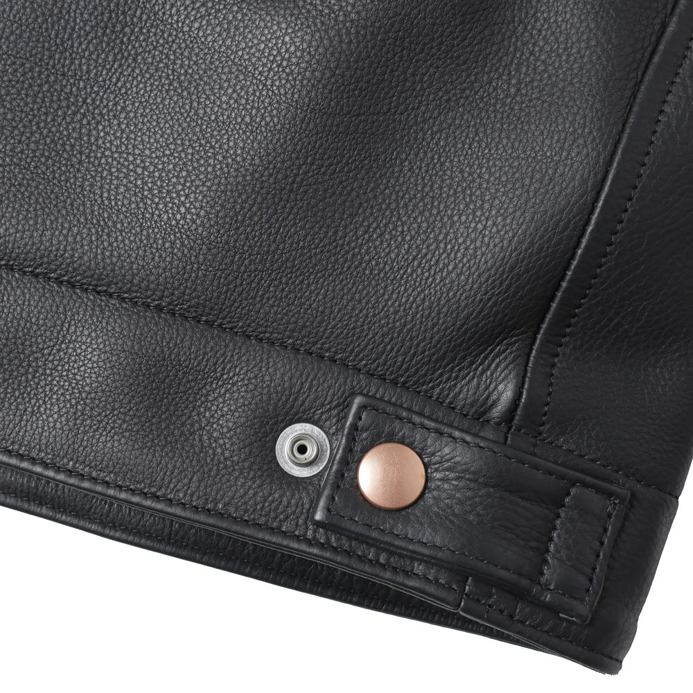 カーフスキン ジップショートジャケット