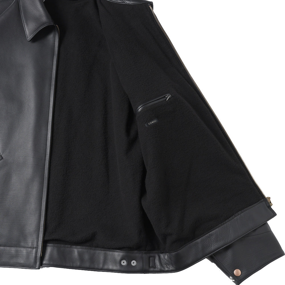 カーフスキン ジップショートジャケット