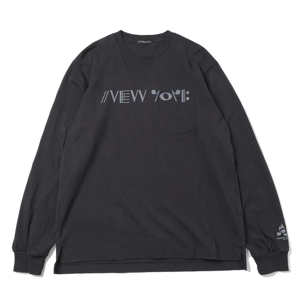 Printed Cross Crew Neck L/S T-shirt - NY