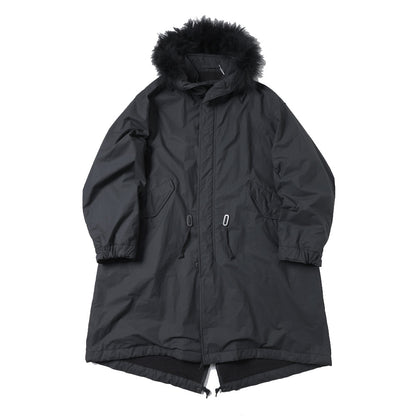 コットンナイロン ミリタリー フーデッドコート