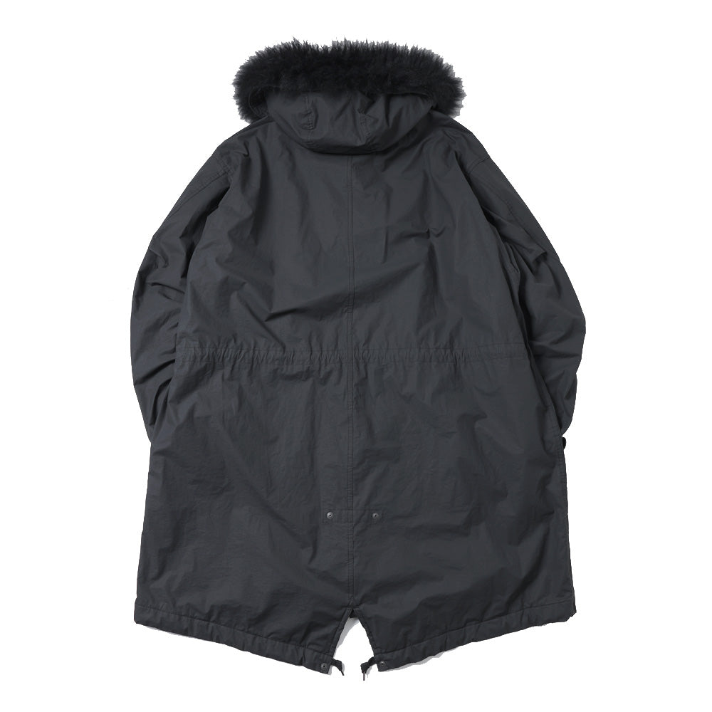 コットンナイロン ミリタリー フーデッドコート