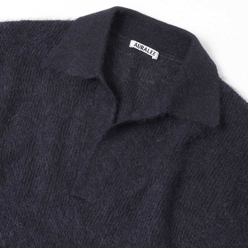 BABY SURI ALPACA SHEER KNIT SKIPPER POLO