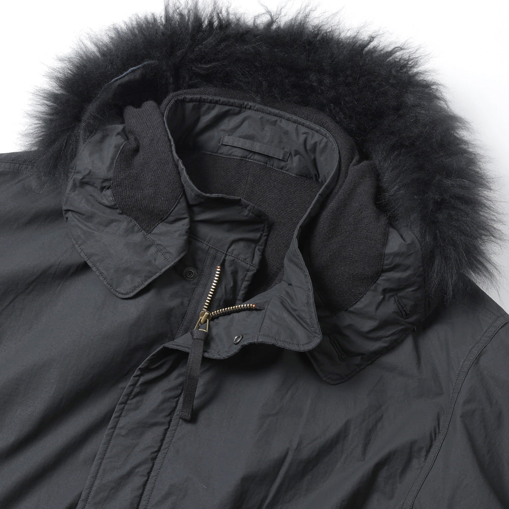 コットンナイロン ミリタリー フーデッドコート