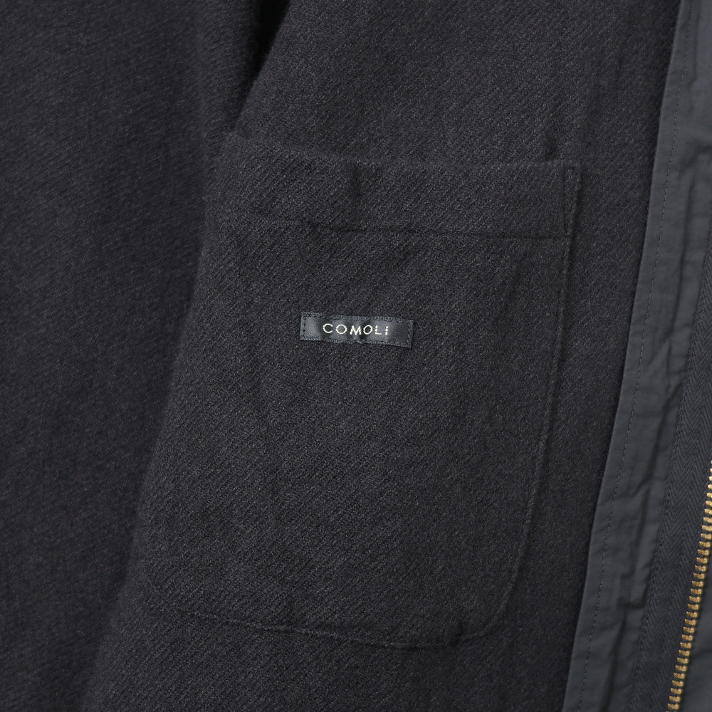 コットンナイロン ミリタリー フーデッドコート