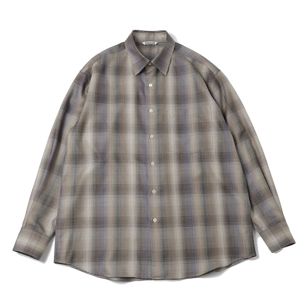 SUPER LIGHT WOOL CHECK SHIRT