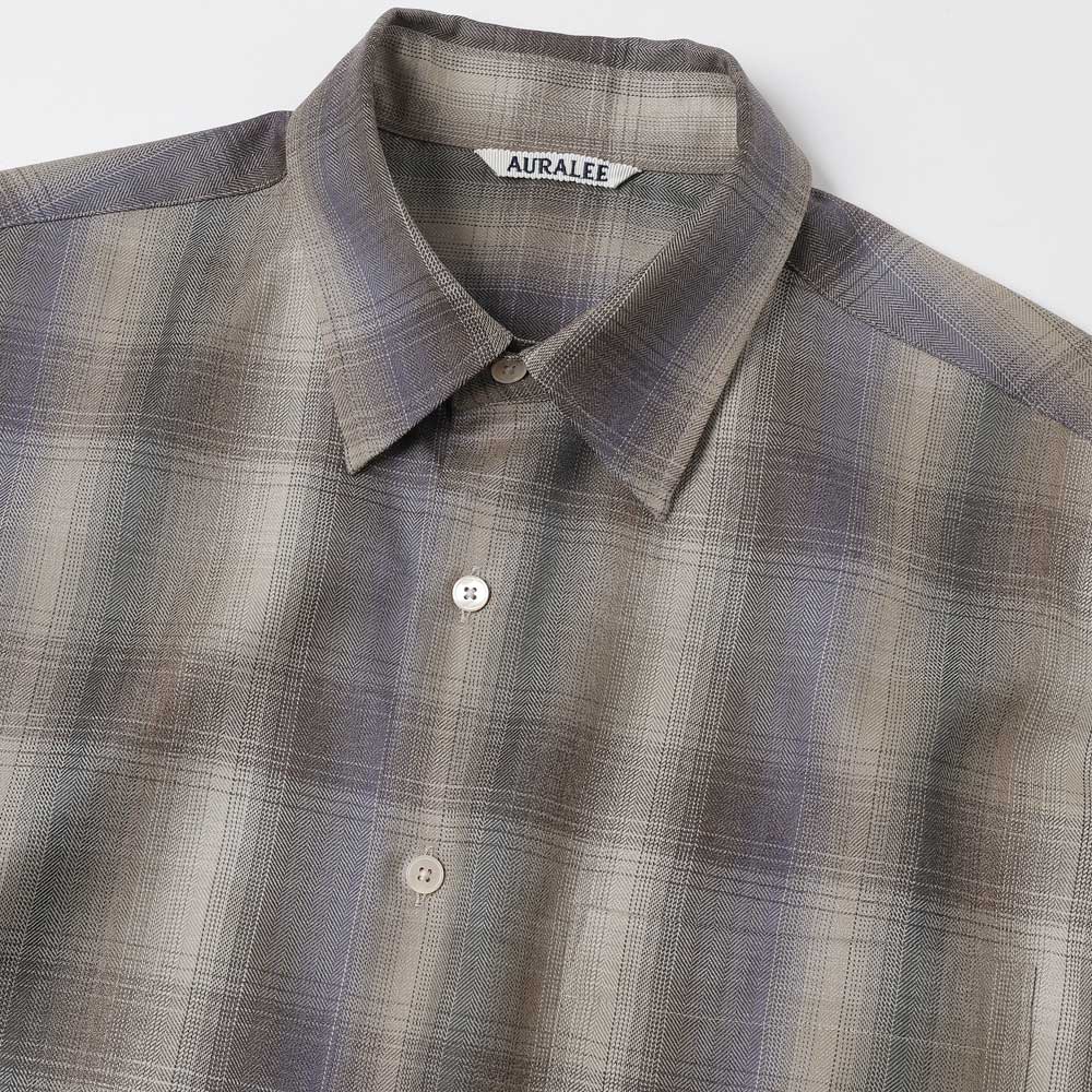 SUPER LIGHT WOOL CHECK SHIRT