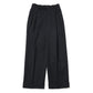 DOUBLE PLEATED SEMI EASY TROUSERS ORGANIC WOOL SURVIVAL CLOTH