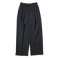 DOUBLE PLEATED SEMI EASY TROUSERS ORGANIC WOOL SURVIVAL CLOTH