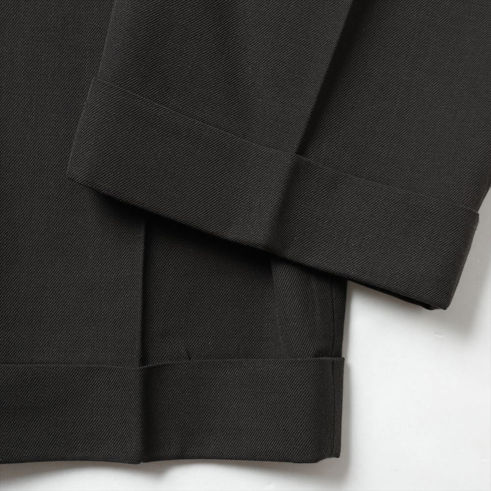 DOUBLE PLEATED SEMI EASY TROUSERS ORGANIC WOOL SURVIVAL CLOTH