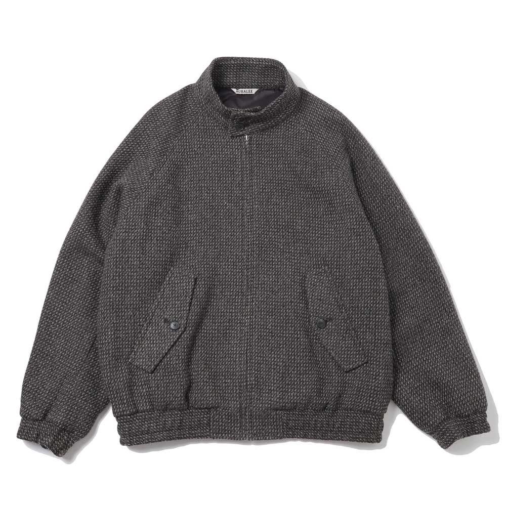 ALPACA WOOL SILK TWEED ZIP BLOUSON