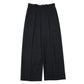 FLAT FRONT WIDE TROUSERS ORGANIC WOOL SURVIVAL CLOTH