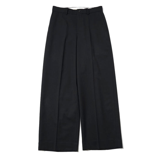FLAT FRONT WIDE TROUSERS ORGANIC WOOL SURVIVAL CLOTH
