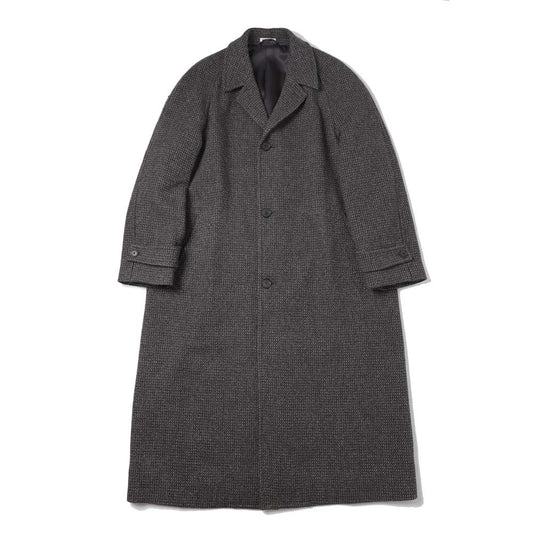 ALPACA WOOL SILK TWEED SOUTIEN COLLAR COAT