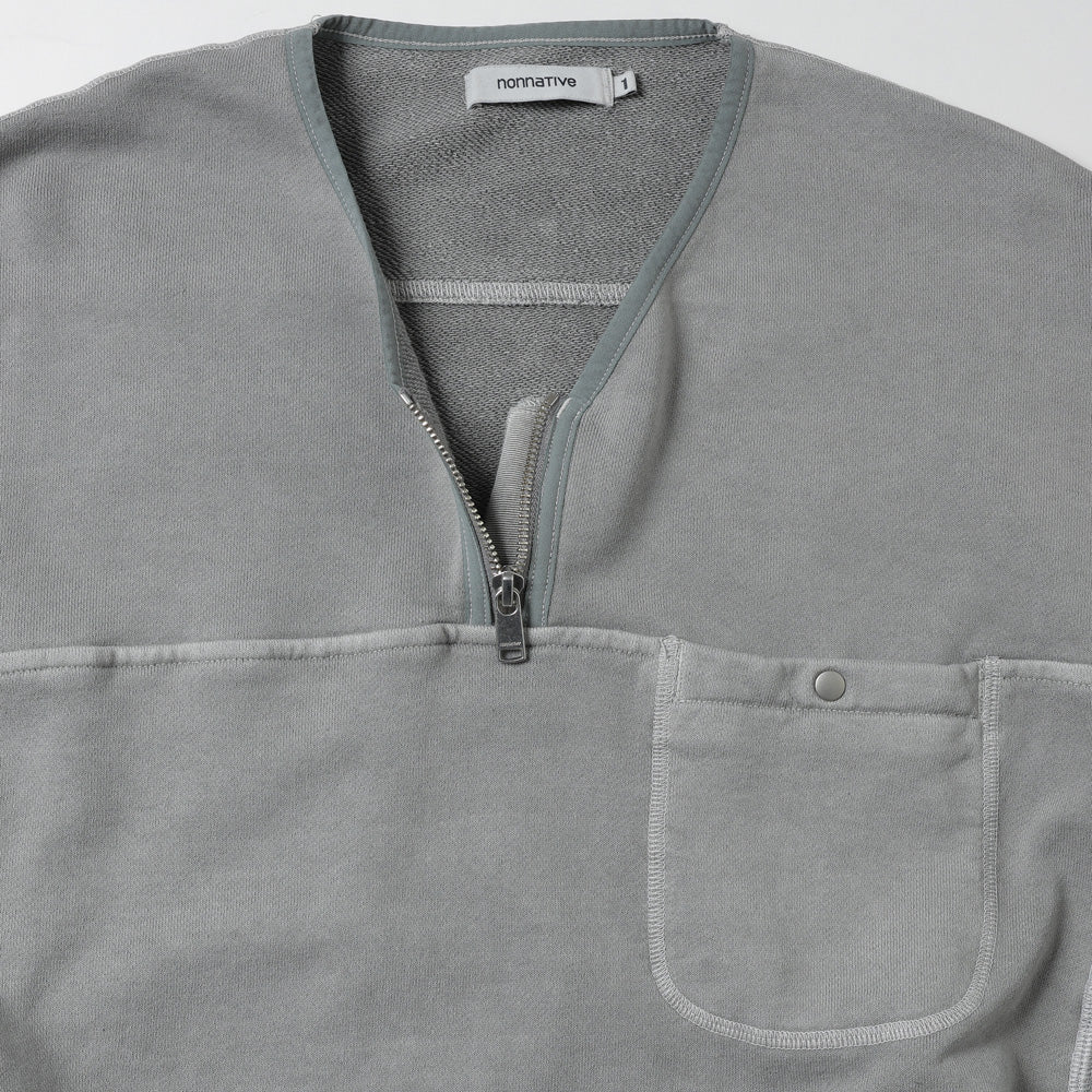 Hiker Half Zip Pullover Cotton Sweat Pigment Dye 26ssmae