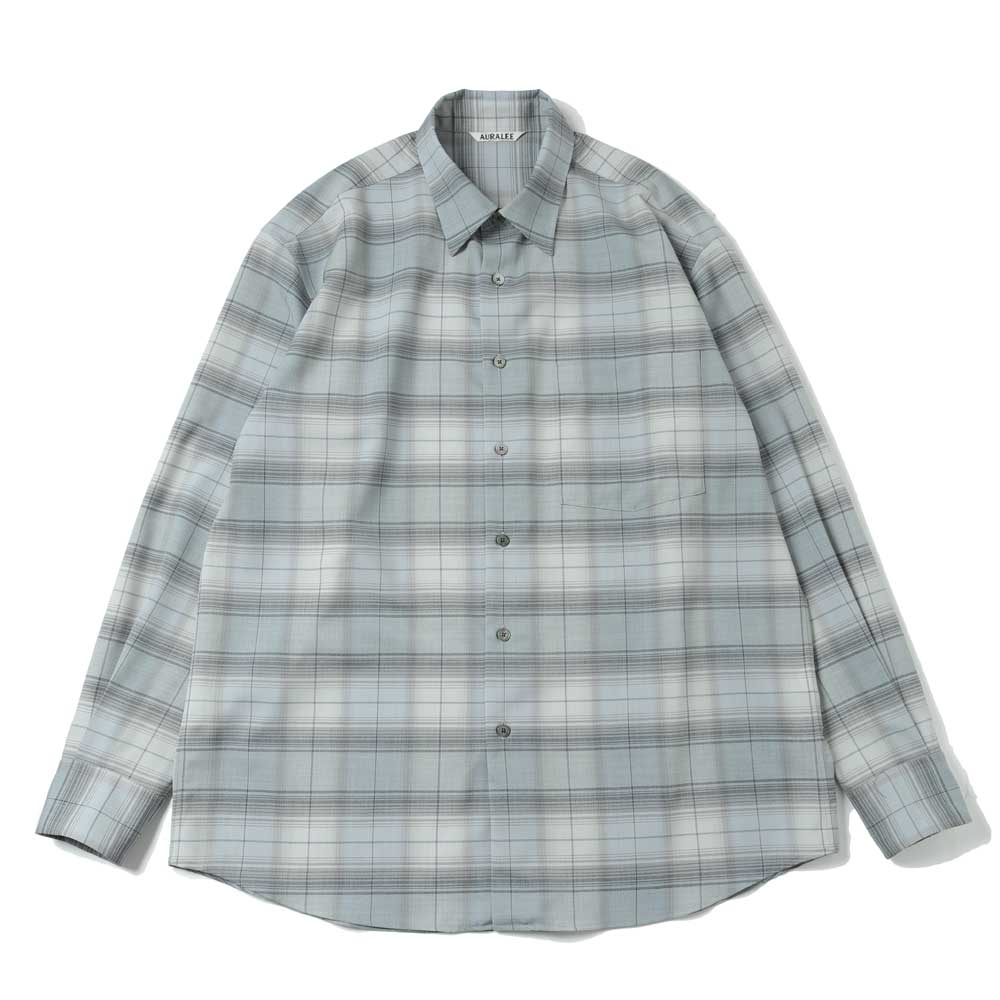 SUPER LIGHT WOOL CHECK SHIRT