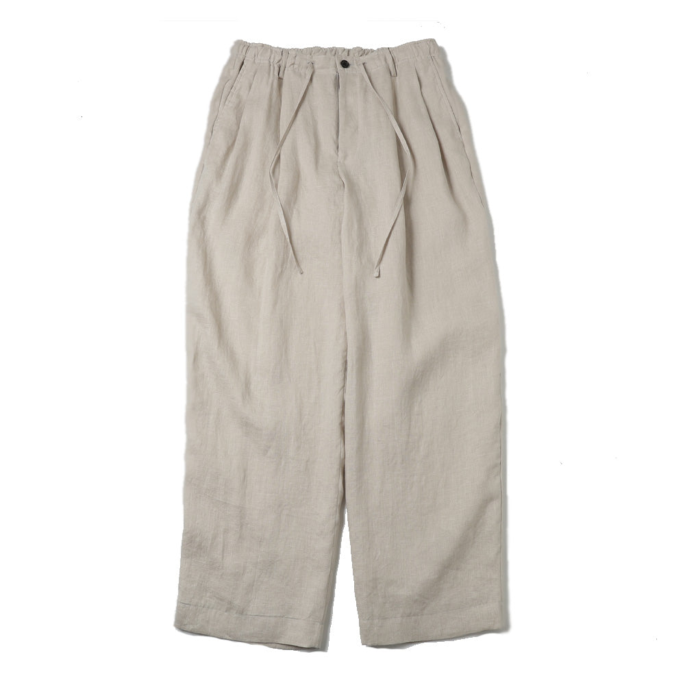 DOUBLE PLEATED EASY TROUSERS HEMP