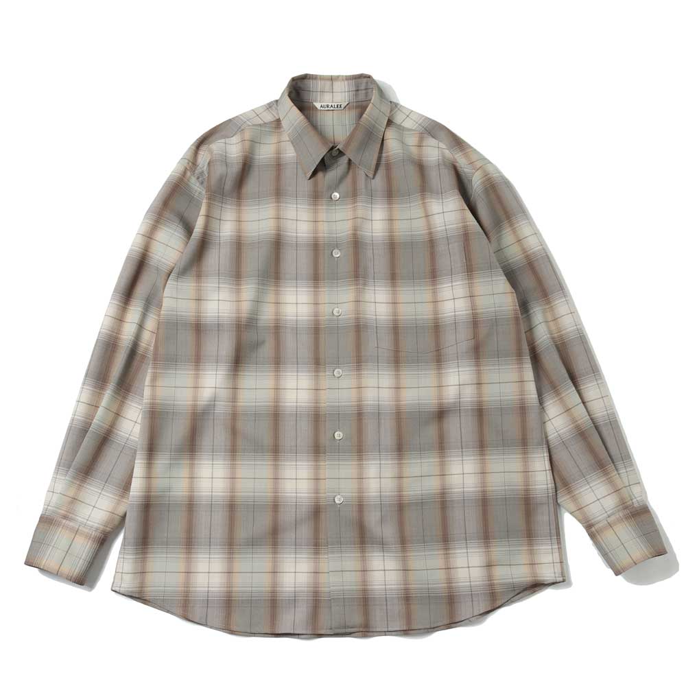 SUPER LIGHT WOOL CHECK SHIRT