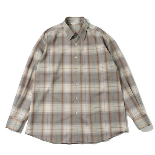 SUPER LIGHT WOOL CHECK SHIRT