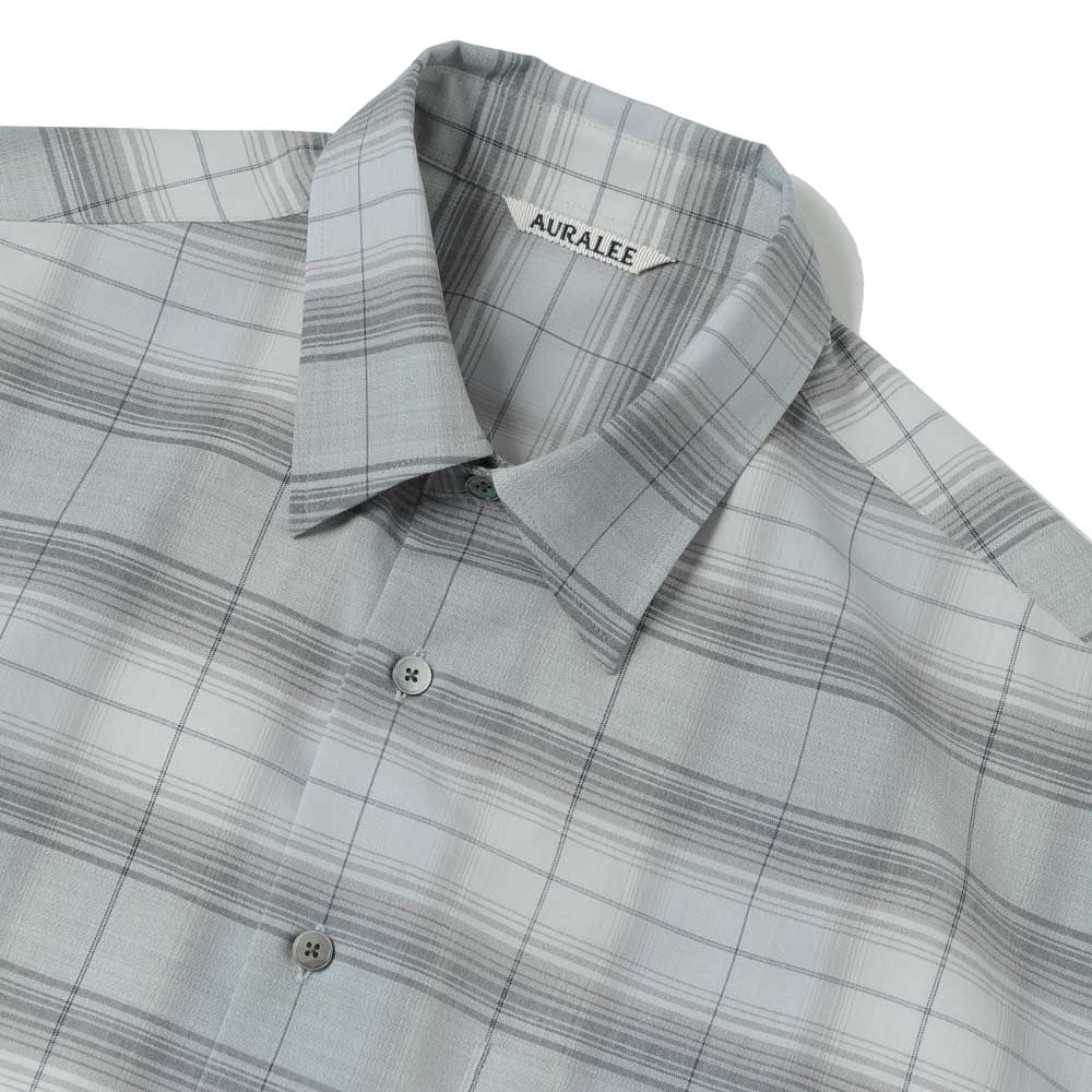 SUPER LIGHT WOOL CHECK SHIRT