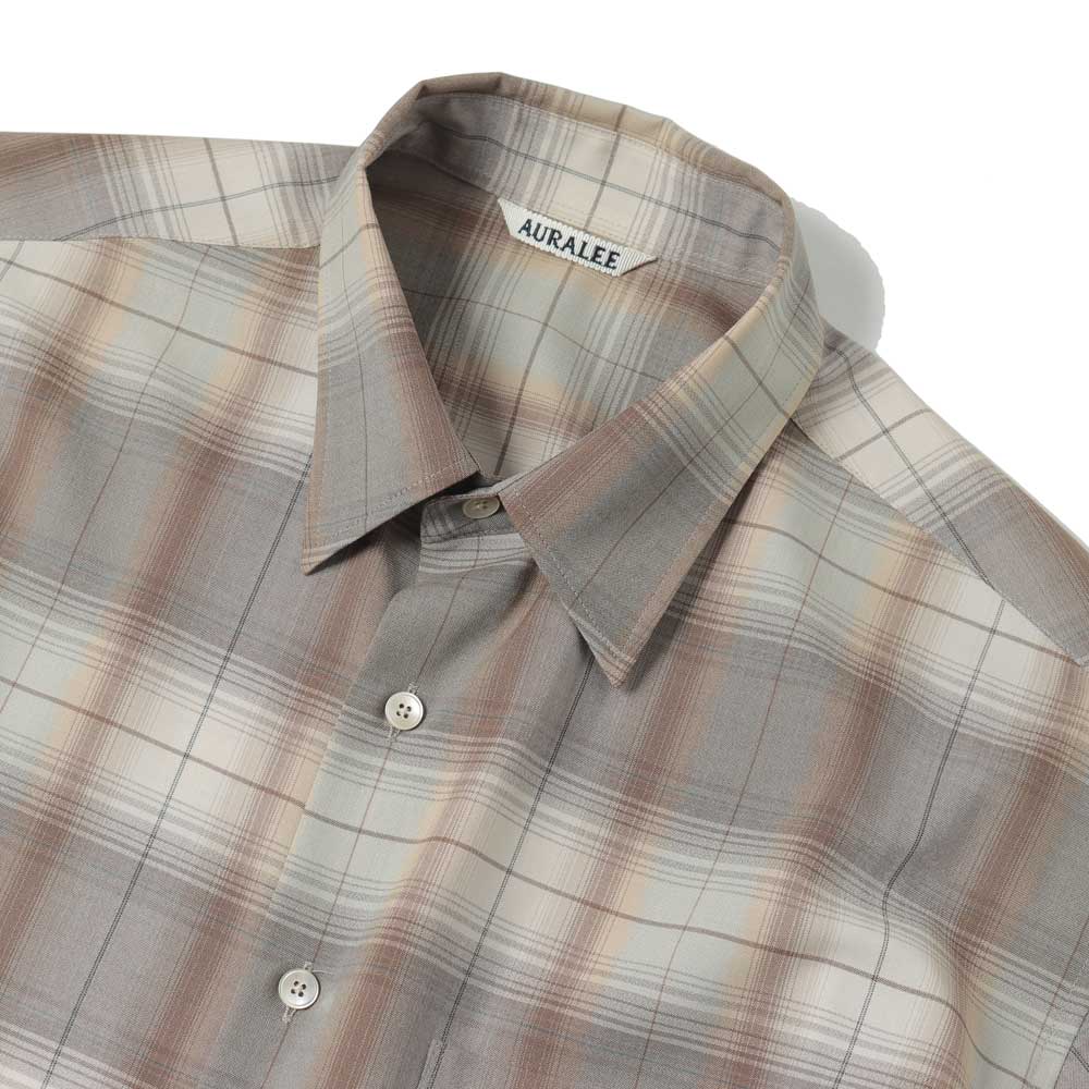 SUPER LIGHT WOOL CHECK SHIRT
