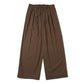 TRIPLE PLEATED EASY TROUSERS ORGANIC COTTON VOILE YARN TWILL