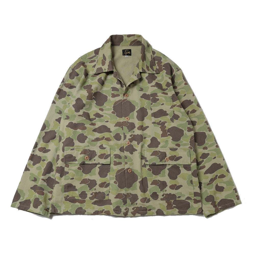 Military Shirt Jacket - Camo Twill