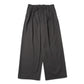 TRIPLE PLEATED EASY TROUSERS ORGANIC COTTON VOILE YARN TWILL
