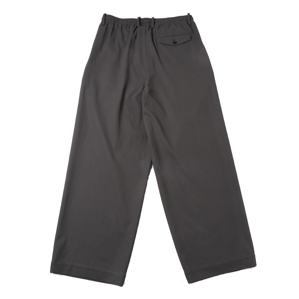 TRIPLE PLEATED EASY TROUSERS ORGANIC COTTON VOILE YARN TWILL