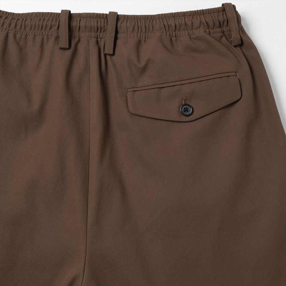 TRIPLE PLEATED EASY TROUSERS ORGANIC COTTON VOILE YARN TWILL