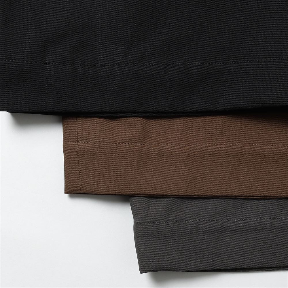 TRIPLE PLEATED EASY TROUSERS ORGANIC COTTON VOILE YARN TWILL