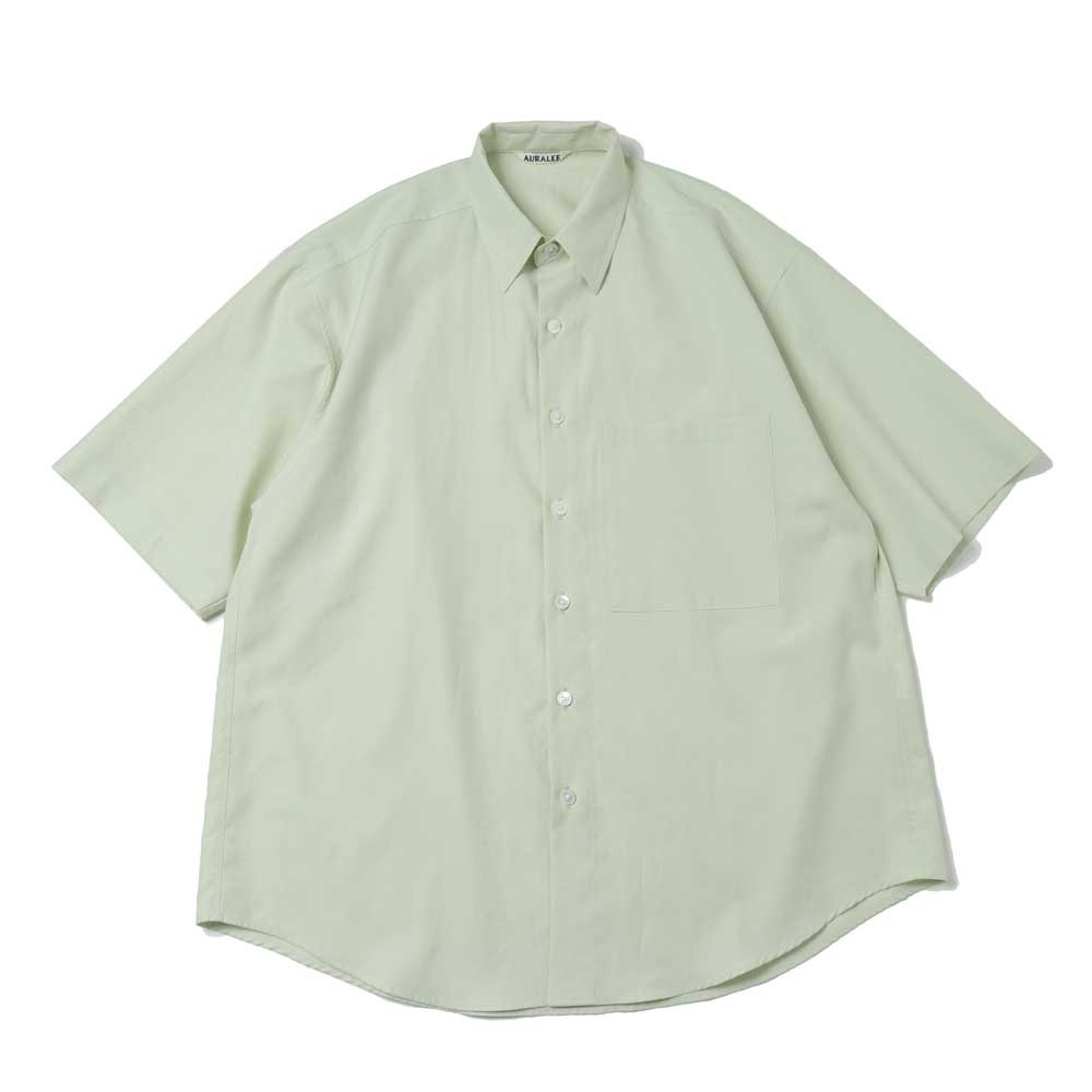 WASHED FINX TWILL BIG HALF SLEEVED SHIRT
