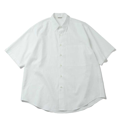 WASHED FINX TWILL BIG HALF SLEEVED SHIRT