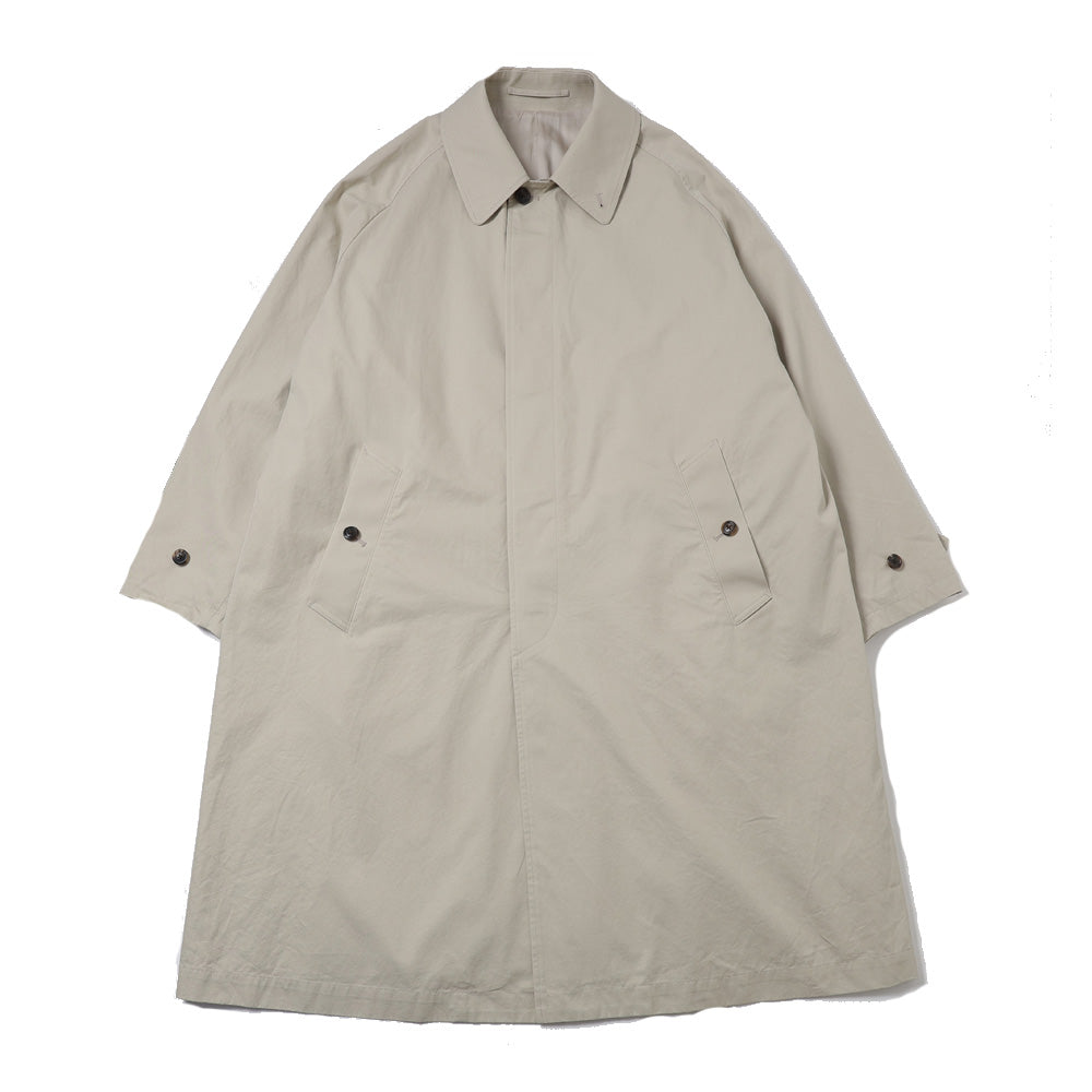 RAGLAN SLEEVE COAT ORGANIC COTTON GABARDINE