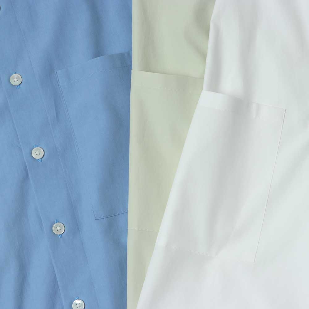 WASHED FINX TWILL BIG HALF SLEEVED SHIRT