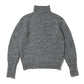 LOW-GAUGE HOMESPUN TWEED KNIT ZIP TURTLE