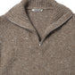 LOW-GAUGE HOMESPUN TWEED KNIT ZIP TURTLE