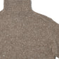 LOW-GAUGE HOMESPUN TWEED KNIT ZIP TURTLE