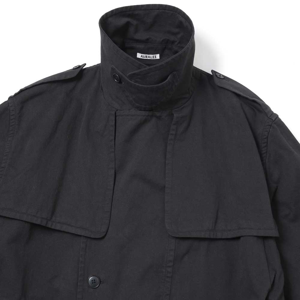 GARMENT-DYED TEXTURED CHINO COAT (A26SC01MC) | AURALEE