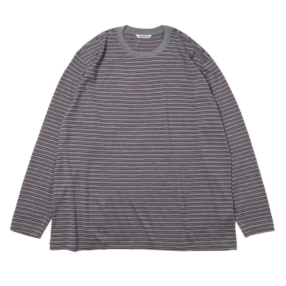 SOFT SMOOTH WOOL STRIPE JERSEY L/S TEE
