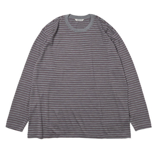 SOFT SMOOTH WOOL STRIPE JERSEY L/S TEE